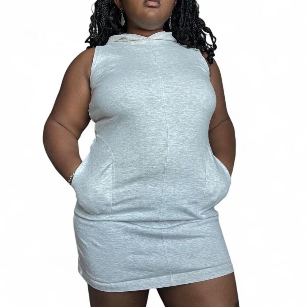 Women's Grey and White Dress